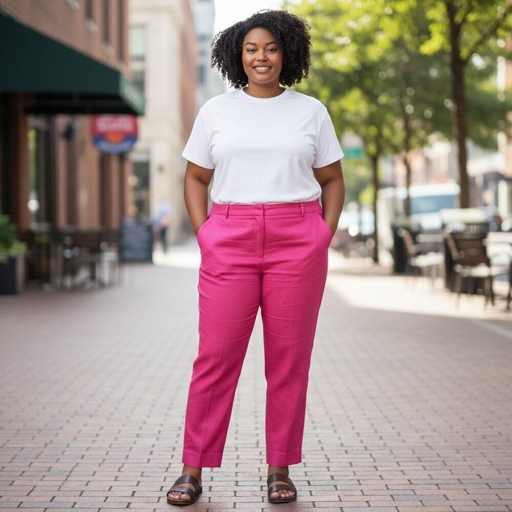 Kim Rogers Women's Fuchsia Casual Capris Pants